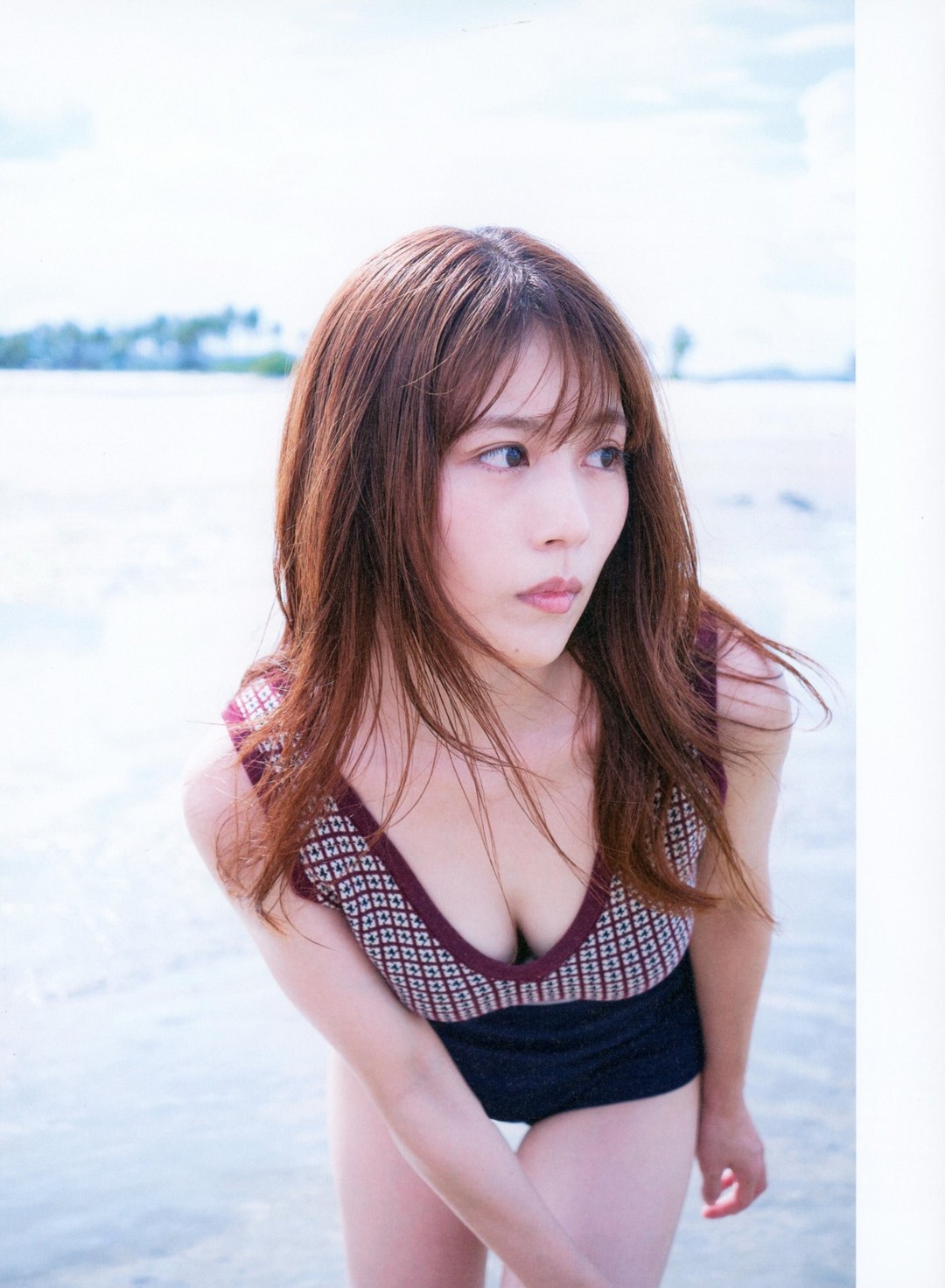 《sou.》深红波点泳装